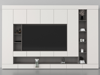 Modern TV Background Cabinet Storage Cabinet TV Background Wall 3d model