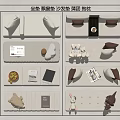 Modern Cushion Bay Window Cushion Sofa Cushion Futon Pillow Plush Toy 3d model