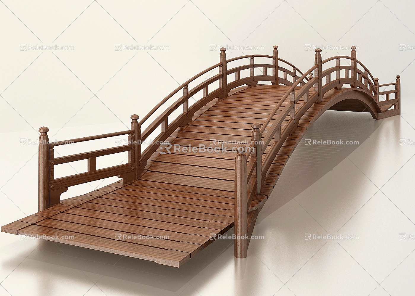 New Chinese-style Wooden Bridge model