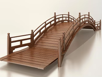 New Chinese-style Wooden Bridge 3d model