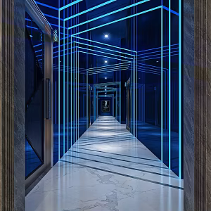 KTV aisle corridor lights club cinema 3d model