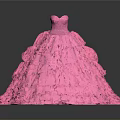 Pink Ruffled Dress For Daily Life Use With Layered Design And Soft Fabric