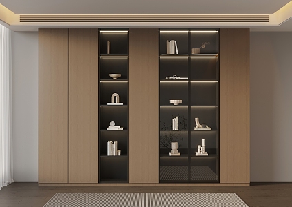 Italian Minimalist Bookcase 3d model