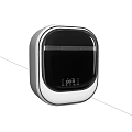 Modern White And Black Washing Machine With Digital Display And Sleek Design