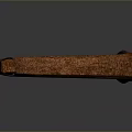Traditional Handcrafted Wooden Bow Weapon Featuring Curved Shape And Classic Design Details