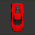 Red Sports Car With Sleek Body And Shiny Wheels On Black Reflective Surface