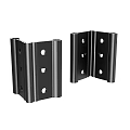 Black Iron Metal Brackets With Mounting Holes For Furniture Support