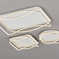 Creative lines ceiling lamp 3d model