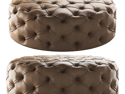 Milotti Minotti leather sofa stool sofa pedal stool 3d model