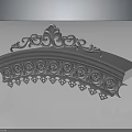 Ornate Architectural Decorative Component With Intricate Curved Patterns Circular Motifs And Pierced Details