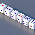Dice Color Sieve Game Dice 3d model