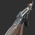 Tactical Rifles With Wooden Stock And Metal Parts In Military Style Dual