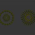 Green Industrial Turbine Mechanical Parts With Complex Blades And Grid Structure