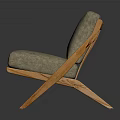 Modern Single Sofa With Wooden Frame Light Gray Cushion And Simple Design