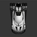 Futuristic Silver Sports Car With Sleek Aerodynamic Design And Open Top
