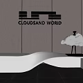 Modern Reception Desk Front Desk 3d model