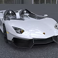 White Convertible Sports Car With Sleek Aerodynamic Design And Stylish Front Headlights