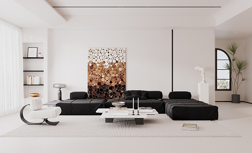 Modern Living Room Minimalist Living Room 3d model