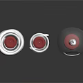 Modern Candle Lamp Collection With White Spiral Base Hanging Sphere Silver Frame Red Candle