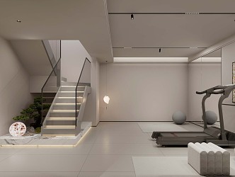 Modern Basement 3d model