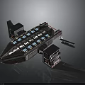 Futuristic Spacecraft Design With Modular Structure And Control Panels