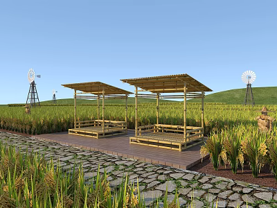 Modern Pavilion Cabin 3d model