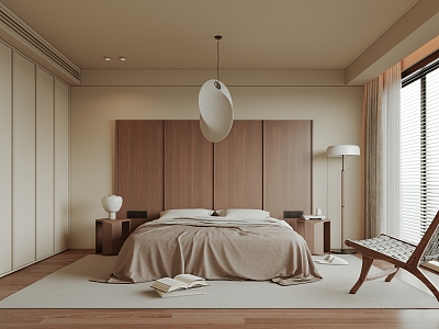 Modern Bedroom Middle Home Master Bedroom 3d model