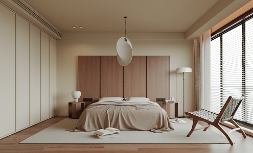 Modern Bedroom Middle Home Master Bedroom 3d model