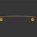 High Quality Wooden Longboard Skateboard for Daily Life With Yellow Wheels and Red Trucks
