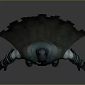 Batman Character 3D Model With Black Cape And Yellow Utility Belt