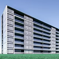 Modern Residential District Simple Multi-storey Residence 3d model