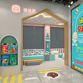 Spacious Specialty Store Interior With Organized Shelves Blue Sofa And Product Displays
