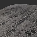 Off Road Car Driving On Rocky Terrain Leaving Deep Tire Tracks And Marks