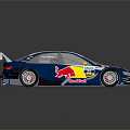 Audi Red Bull Racing Car Featuring Blue Body BOSCH And Sponsor Decals