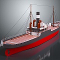 Modern Boat Digging Boat Gold Rush Boat 3d model