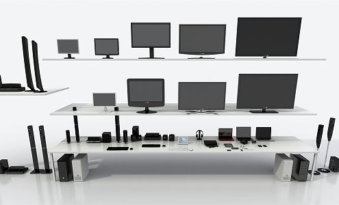 Modern computer electronic digital products 3d model