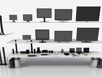 Modern computer electronic digital products 3d model