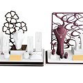 Elegant Jewelry Display Stands With Floral Designs And Decorative Accents Showcasing Necklaces Earrings And Rings