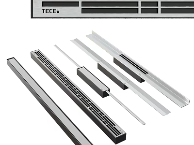 Modern Bathroom Accessories Stainless Steel Linear Drain Grates And Strips 3d model