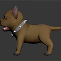 Different Colored French Bulldog Puppy Figurines On Smooth Surface With Reflection