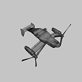 Military Tiltrotor Helicopter With Gray Body Large Rotors And Number 12
