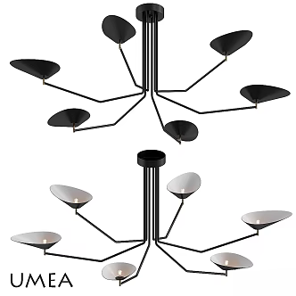 Chandelier Umea Pendant Black 3d model