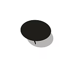 Modern Black Round Coffee Table With Three Legs And Simple Design