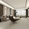 Modern Living Room With Wooden Wall Marble TV Backdrop Bookshelf Round Coffee Table Green Plant