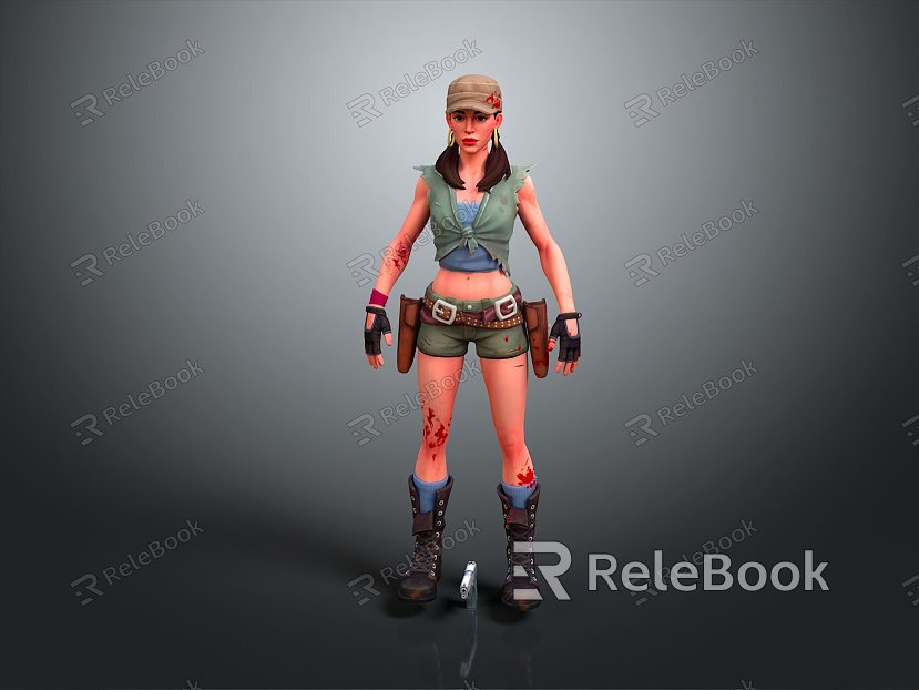 Lady soldier female detective female agent female goon warrior warrior soldier detective agent goon model