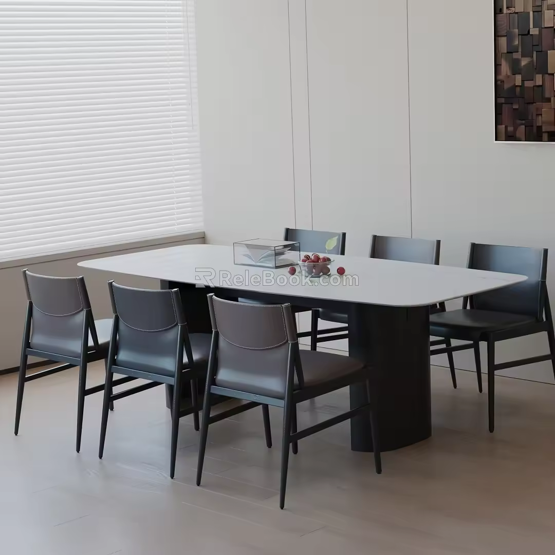 Modern table combination 3d model