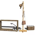 Nordic Style Hanger Log Shoe Cabinet Hanger 3d model