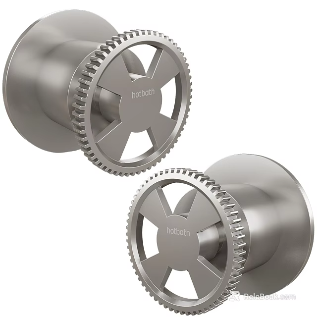 Hotor Brand Stainless Steel Gears With Circular Design And Tooth Details 3d model 