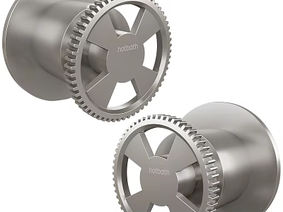 Hotor Brand Stainless Steel Gears With Circular Design And Tooth Details 3d model