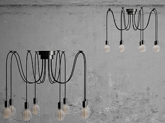 Industrial LOFT chandelier 3d model